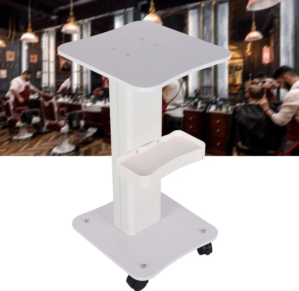 Meuble de rangement coiffeur mobile bois et métal pour salon de coiffure - 2