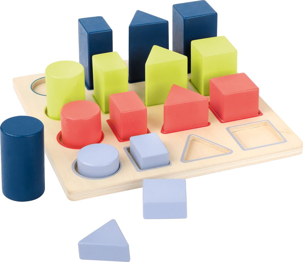 Small Foot Design 11100 Steckpuzzle Geometrie 'Educate', 16-teilig (1 Set)