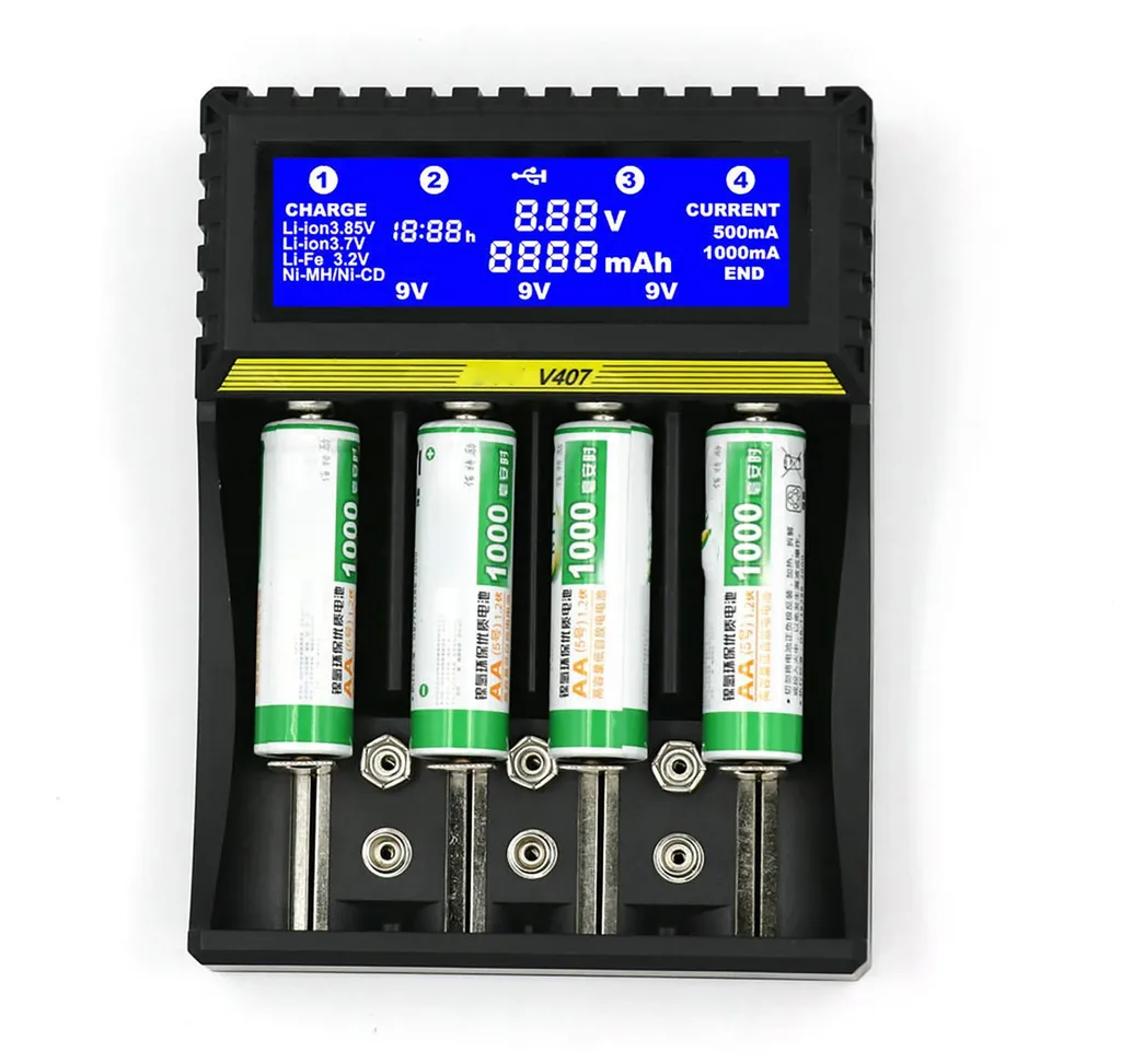 Chargeur batterie intelligent universel compatible piles rechargeables - 5