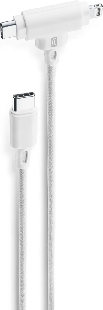 Câble USB-C Lightning 1.5m double alimentation idéal bureau et voiture