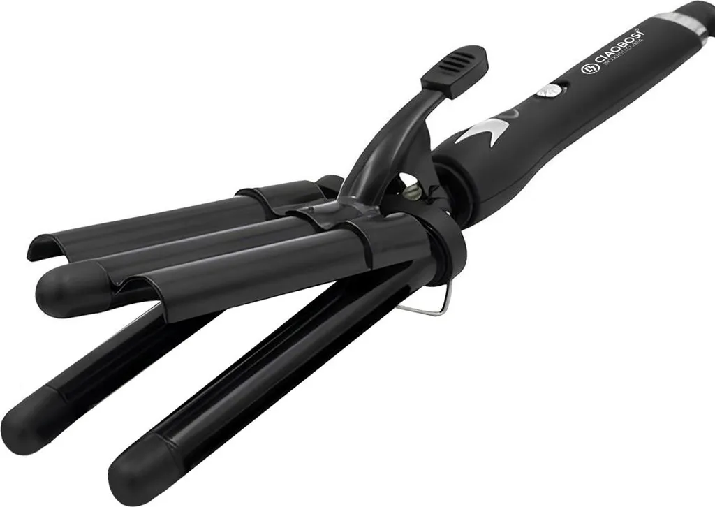 Avizar, triplo ferro arricciacapelli 50 W per onde naturali e morbide, nero