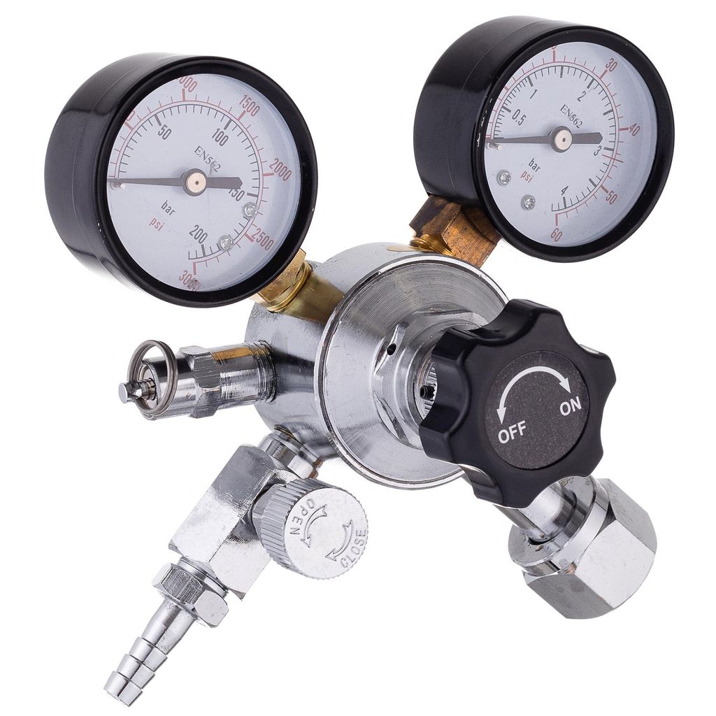 Druckminderer Für Gasflasche LALABU CO2 Druckminderer Mit Dual-Manometer – Für Bierzapfanlage & Brauen, W 21,8×1/14, 0-315 Bar, 0-20 L/min Druckminderer Für Gasflasche LALABU CO2 Druckminderer Mit Dual-Manometer – Für Bierzapfanlage & Brauen, W 21,8×1/14, 0-315 Bar, 0-20 L/min