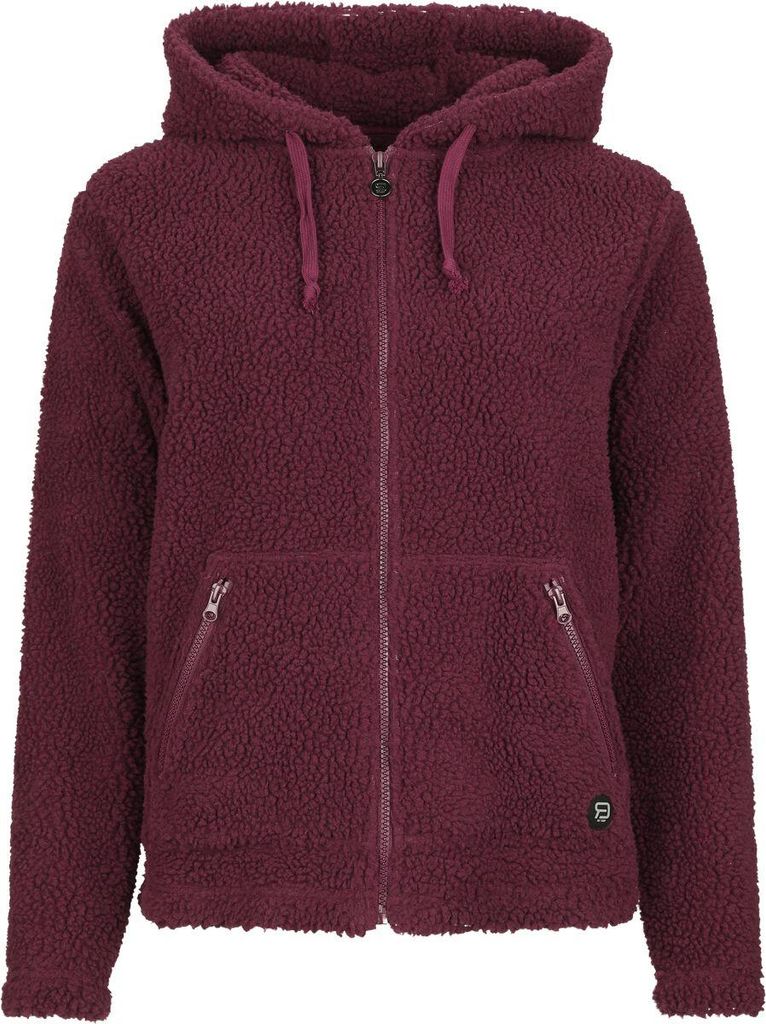 RED by EMP Damen Teddy Fur Hoody bordeaux M
