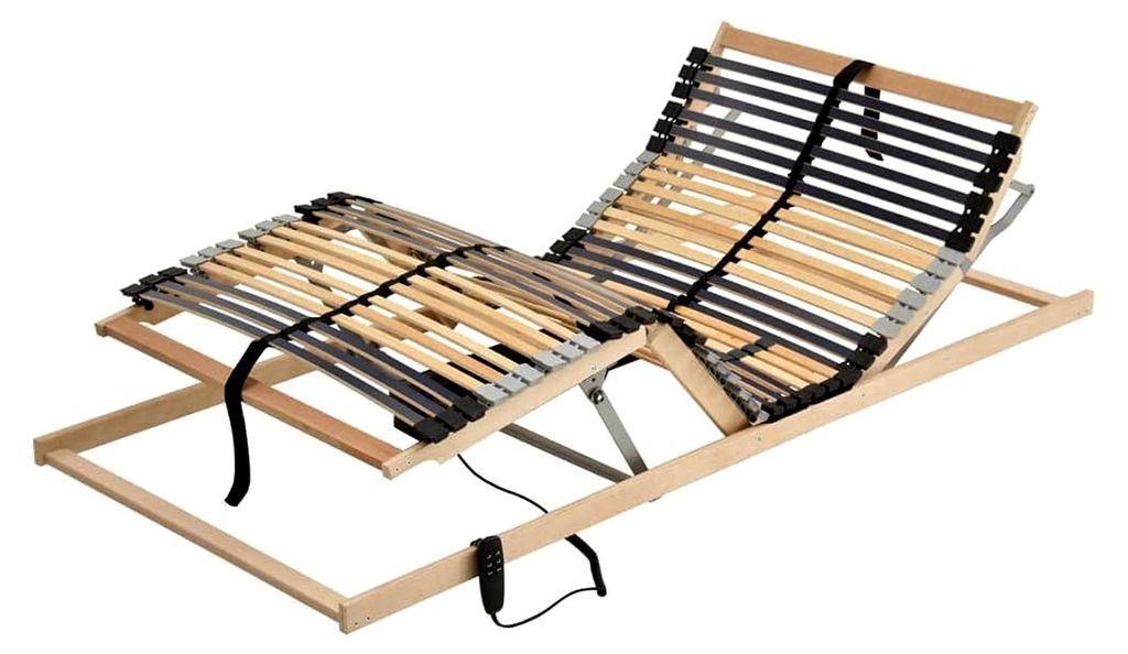 Elektrischer Lattenrost aus Holz für Bettrahmen ohne Matratze, 7 Zonen, 90 x 200 cm