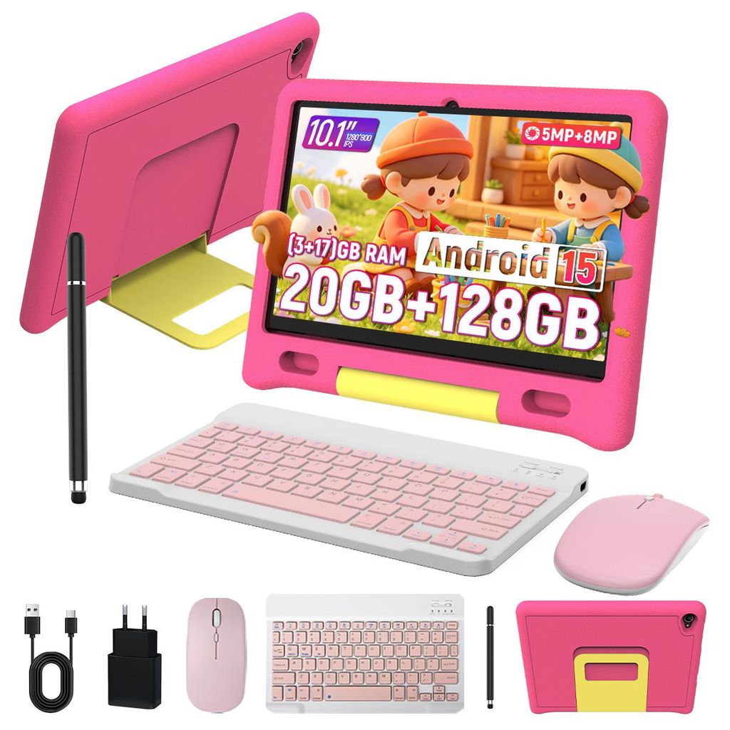 JENBIZZ Tablette pour enfants, écran 10,1 pouces, 128 Go de Image du produit 