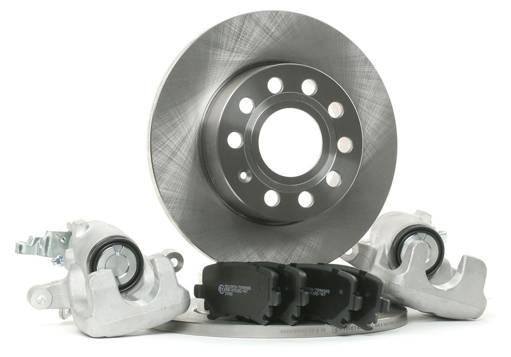 RIDEX Bremsenset Hinten Bremsscheiben Beläge Satz für VW GOLF VI (5K1) 256mm