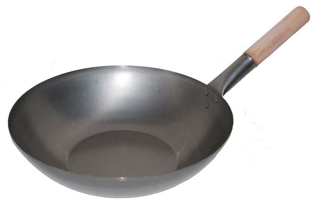 WOK PFANNE 36 cm flacher Boden Wokpfanne Gastronomie, AAF Produktbild 