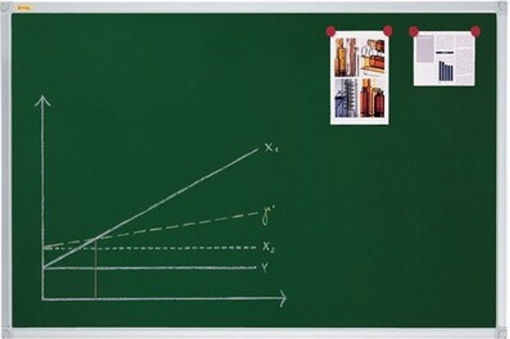 FRANKEN Kreidetafel X-tra! Line, 1.200 x 900 mm, dunkelgrün