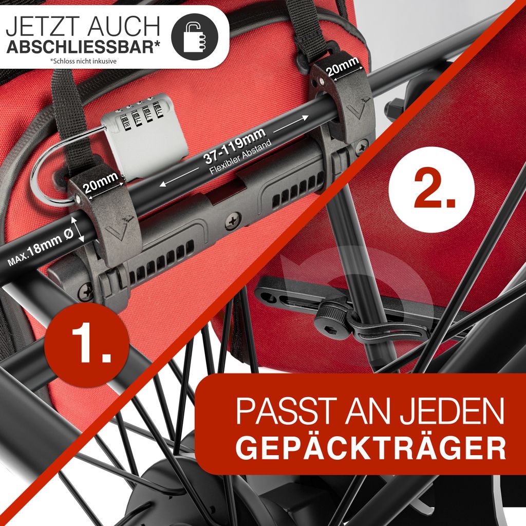 Valkental® ValkPro 3in1 Fahrradtasche, Rucksack & Produktbild 4