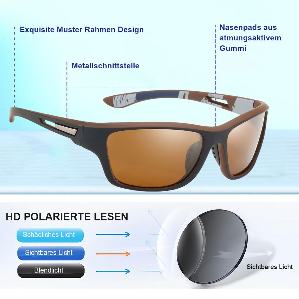 Sonnenbrille Herren Polarisiert UV400 Schutz für Herren Produktbild 3