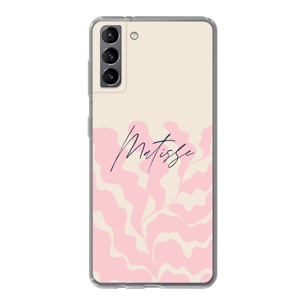 MuchoWow Handyhülle Schutzhülle Hülle für Samsung Galaxy S21 Plus Matisse - Blume - Abstrakt Silikon Softcase Handy Hülle - Handy-Tasche