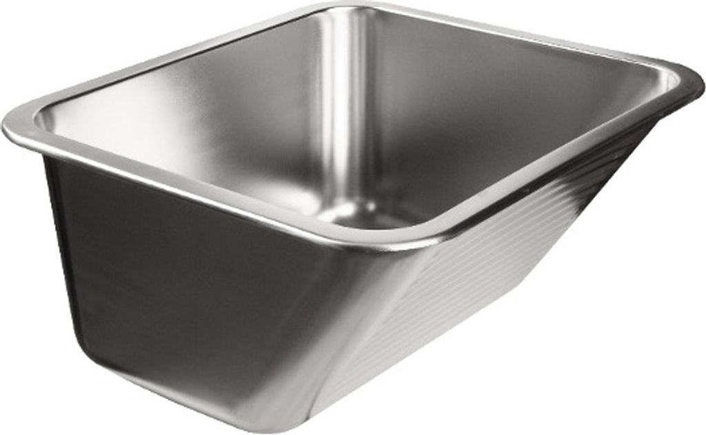 Edelstahl Ausgussbecken 630 x 530 x 250 mm 55 l Waschbecken Produktbild 