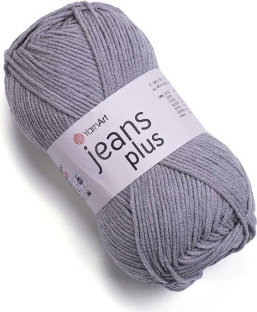YarnArt Jeans Plus Graue Wolle 100g 160m - Ideal für Amigurumi-Projekte