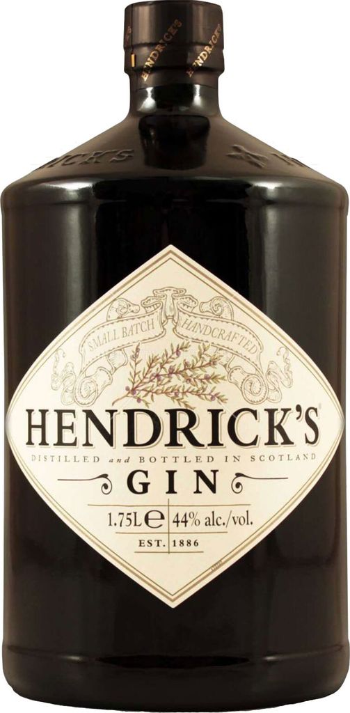 Hendrick ́s Small Batch Handcrafted Gin - 1,75 Liter Flasche - Distilled and bottled in Scotland