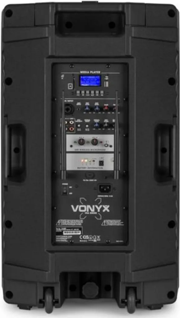 Enceinte autonome Monacor VSA700 Bluetooth noir avec batterie longue durée