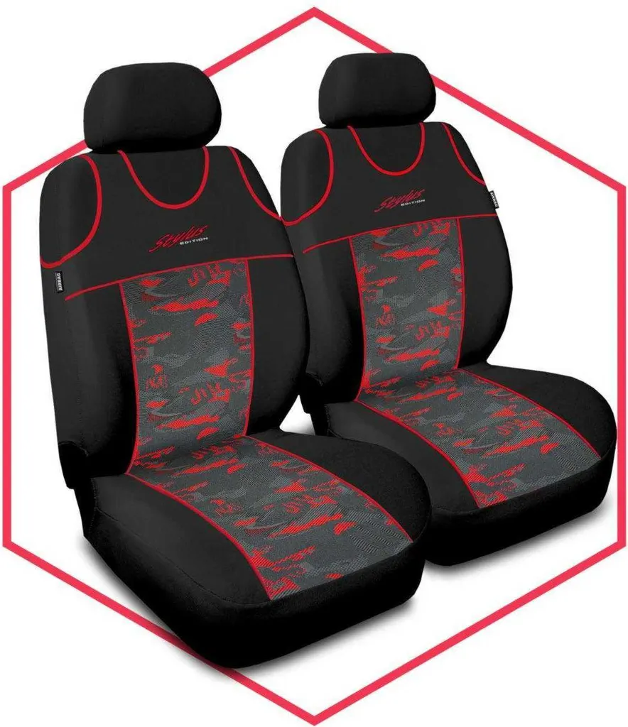 Coprisedili Auto BMW X5 Rosso Stilo | Set Universale Sportivo Premium - 8