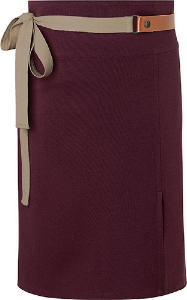 Karlowsky Vorbinder GREEN-GENERATION 110 x 65 cm uni Taschen Polyester/Baumwollmix nachhaltig waschecht pflegeleicht Aubergine
