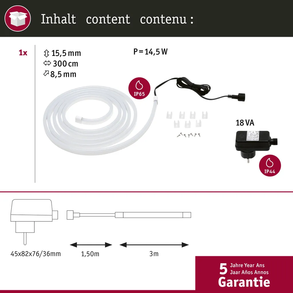 Éclairage LED Jardin SimpLED Paulmann Set Complet pour Balcon et Façade - 4