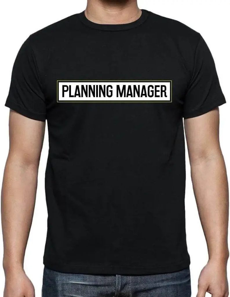 Herren Grafik T-Shirt Beruf des Planungsleiters – Planning Manager Occupation – Öko-Verantwortlich Vintage Jahrgang Kurzarm Lustige Druck Gebu...