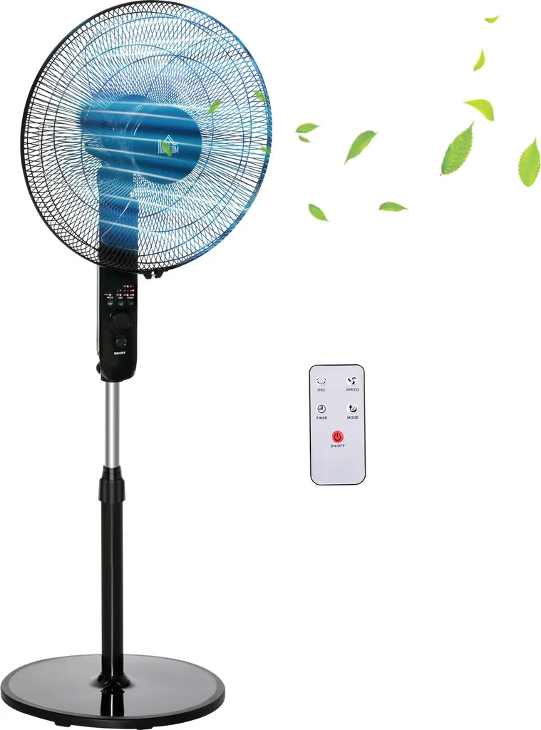Ventilateur sur Pied Contre la Chaleur avec Minuterie et Flux d'Air 45W