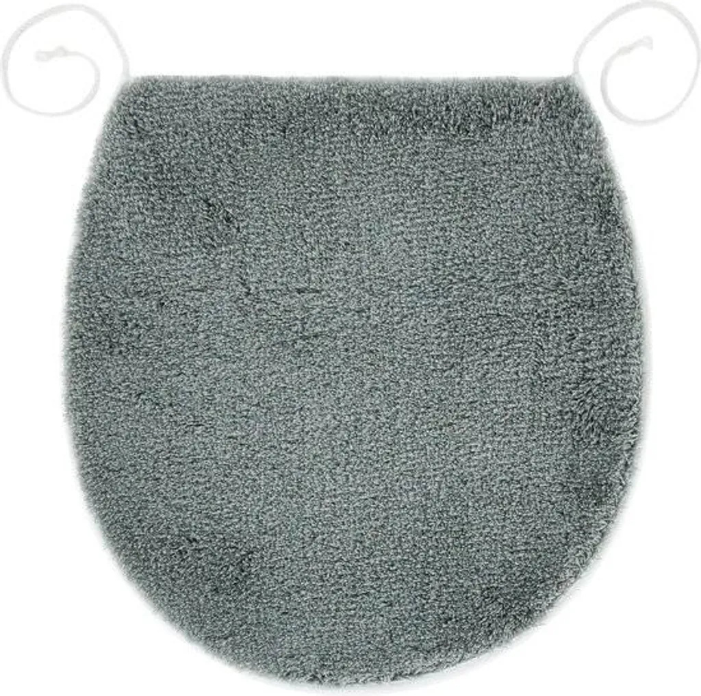 Abattant de WC textile microfibre gris anthracite universel 47x50cm