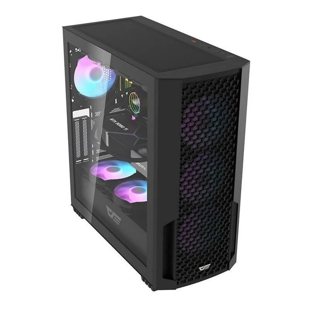 Darflash Casing darkFlash Computer case Darkflash DF2100 + 4 ARGB fans (black)