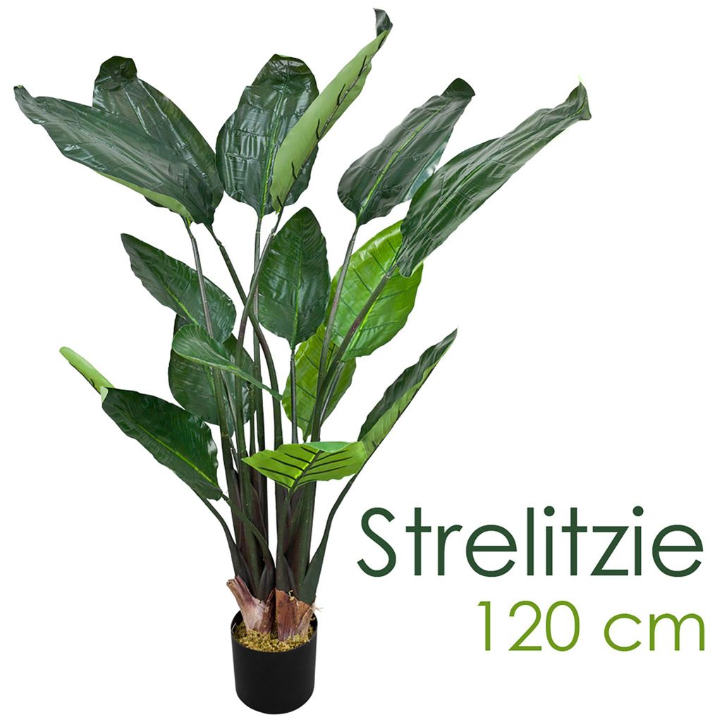 Strelitzia Plante Artificielle Artificiel Plastique Pot Image du produit 