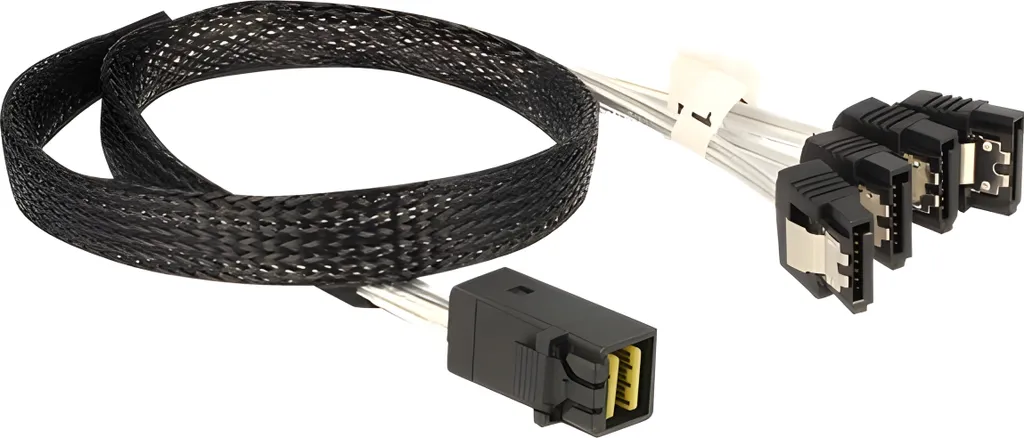 Câble d'extension Mini SAS HD pour connecter 4 SSD SATA sur contrôleur