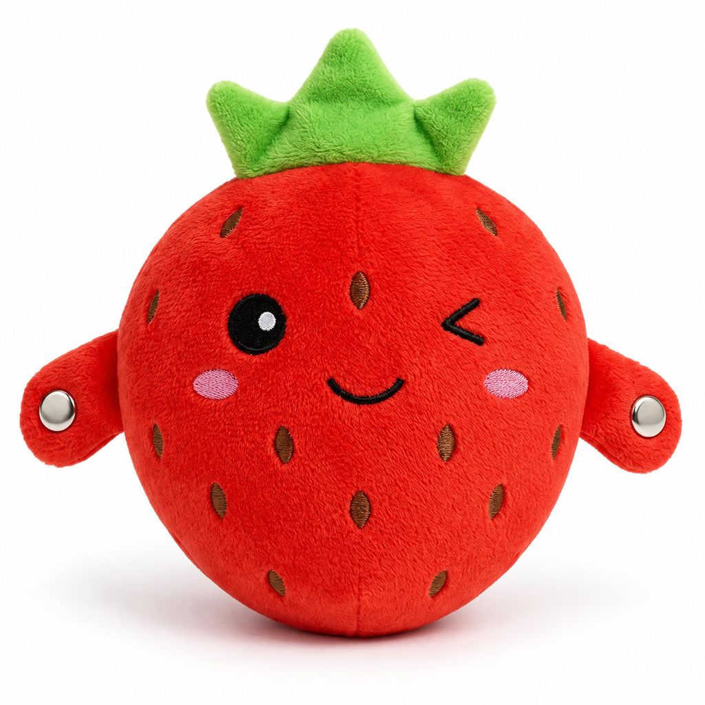 Jouet en peluche en forme de fruit – FRUITMELLO, fraise Image du produit 