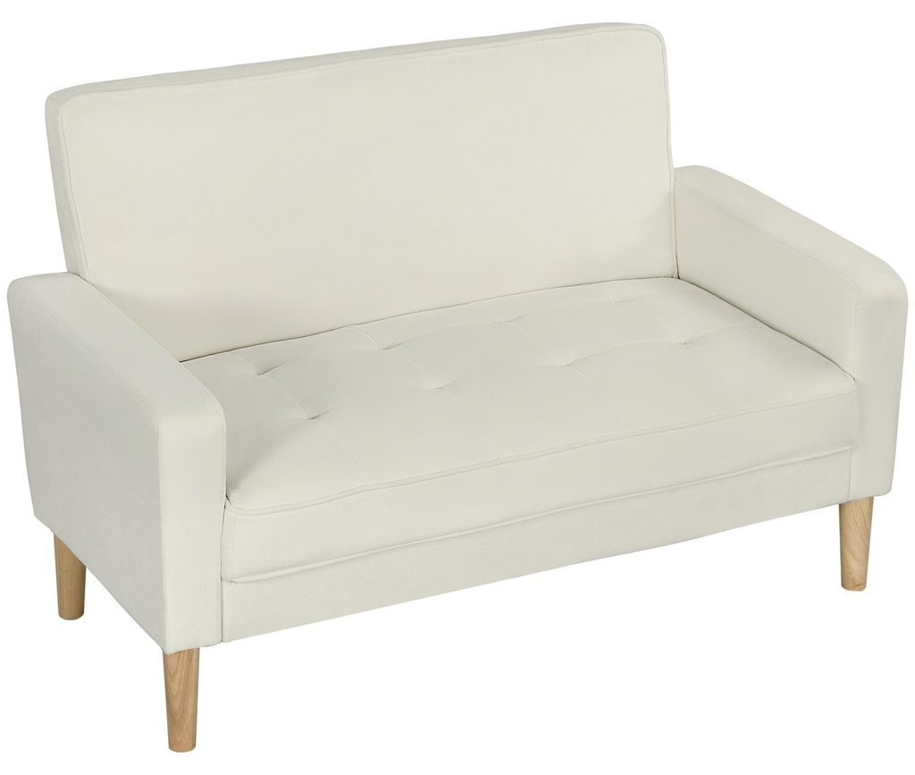 HOMCOM Sofa 2-Sitzer 130 cm Kleine Couch Getuftetes Produktbild 