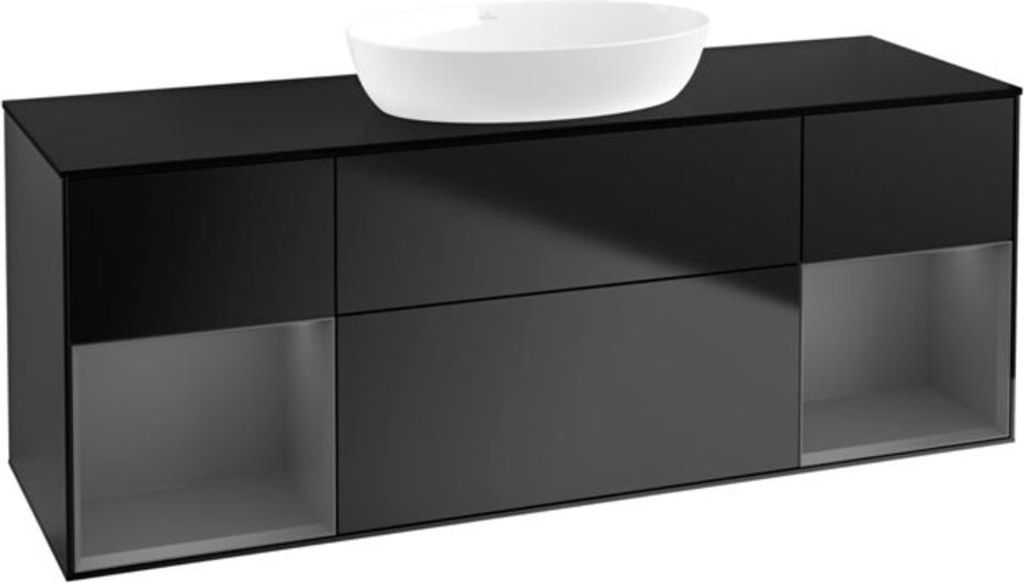 V&B Waschtischunterschrank Wandbeleuchtung Finion 160cm, Pl b m, Rg A m Lac, bla m Lac