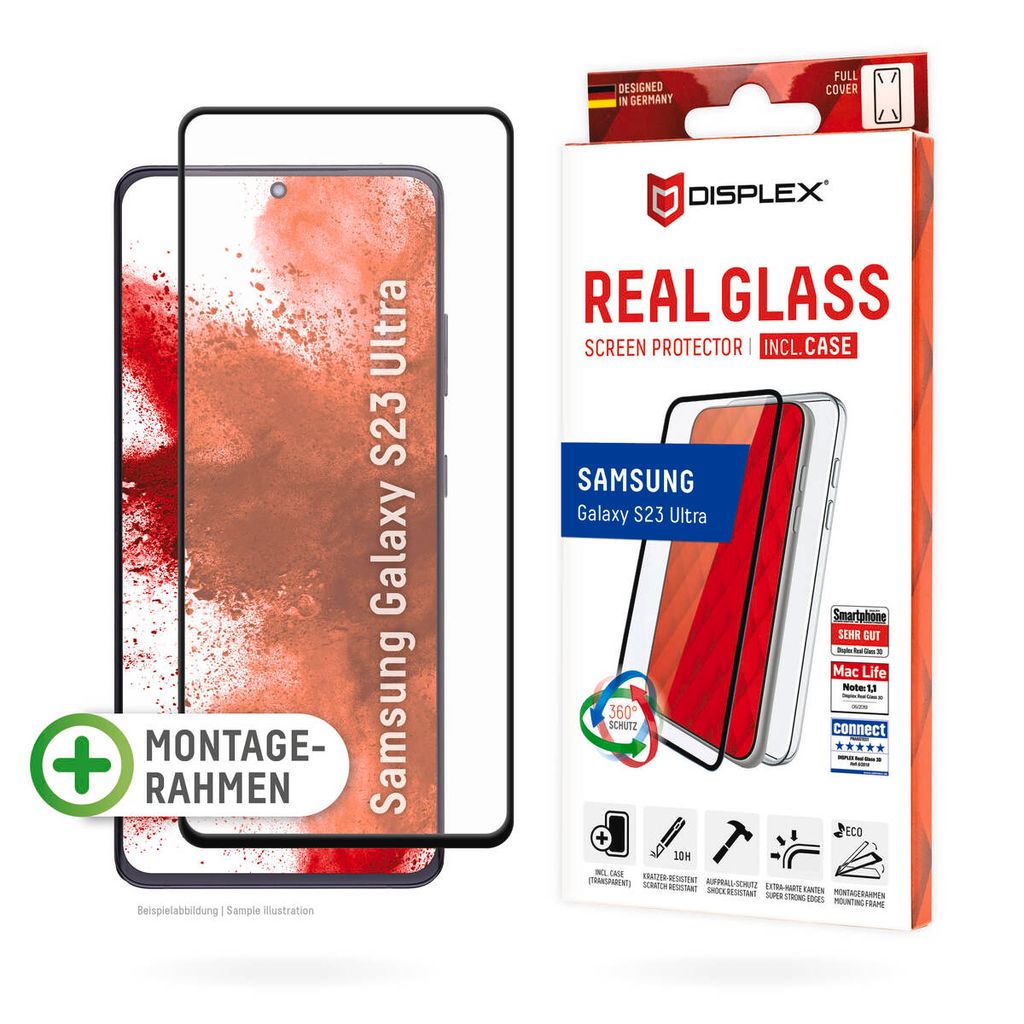 Displex Panzerglas + Case für Samsung Galaxy S23 Ultra