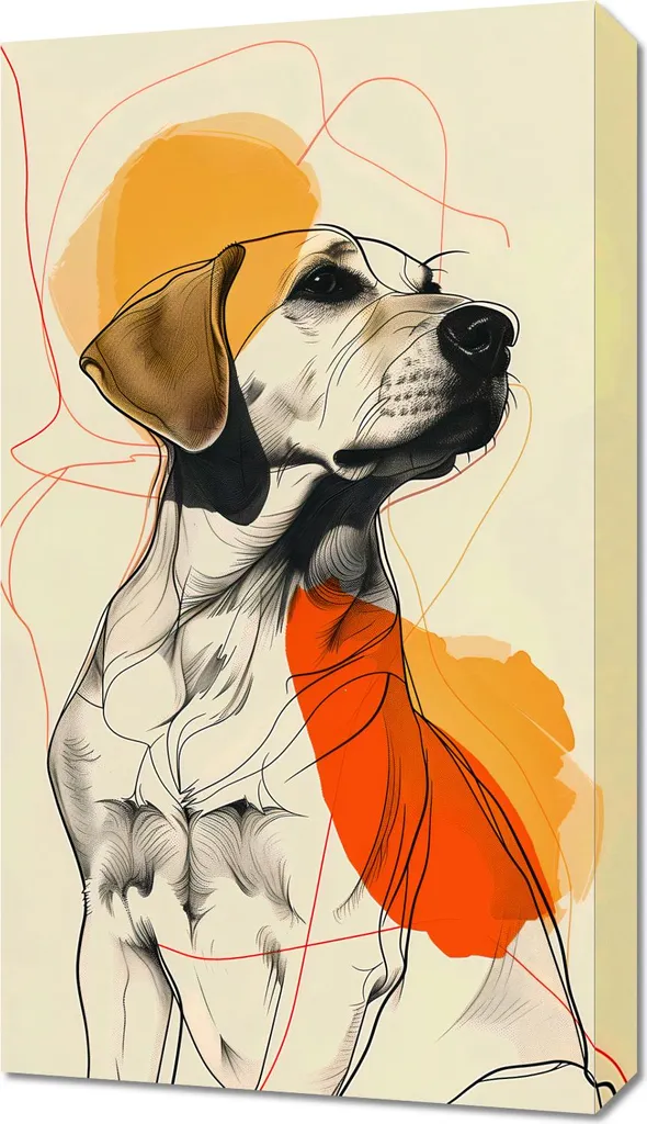 Quadro 40x70 cm Schizzo della dignità canina