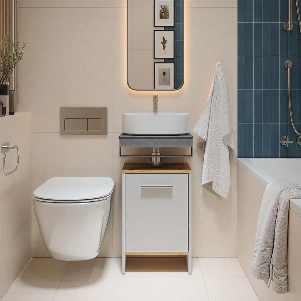 Rangement sous vasque compact pour studio ou petite salle de bain - 3