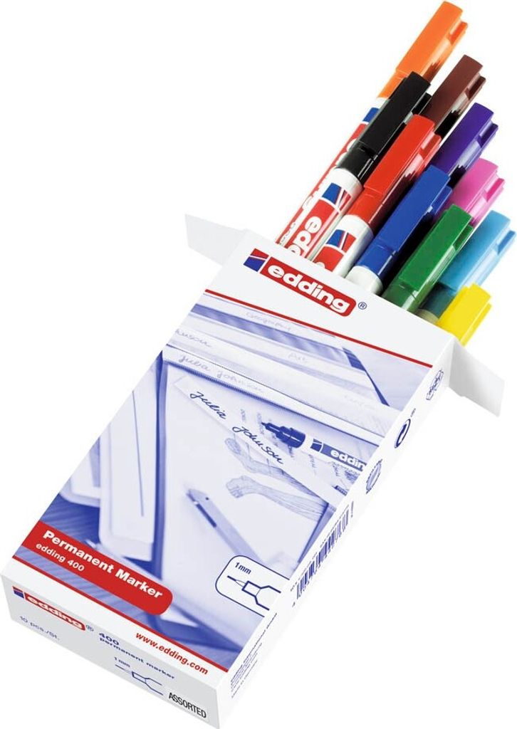 Edding 400, Mehrfarbig, Rundspitze, Kunststoff, Medium, 1 Produktbild 