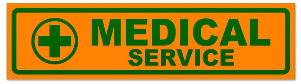 Kiwistar - Autoaufkleber - Orange - Grün - 60 x 16 cm - Medical Service Kreuz invertiert - Hinweis Aufkleber Sticker für Auto, Kfz, Fahrrad, PKW,...