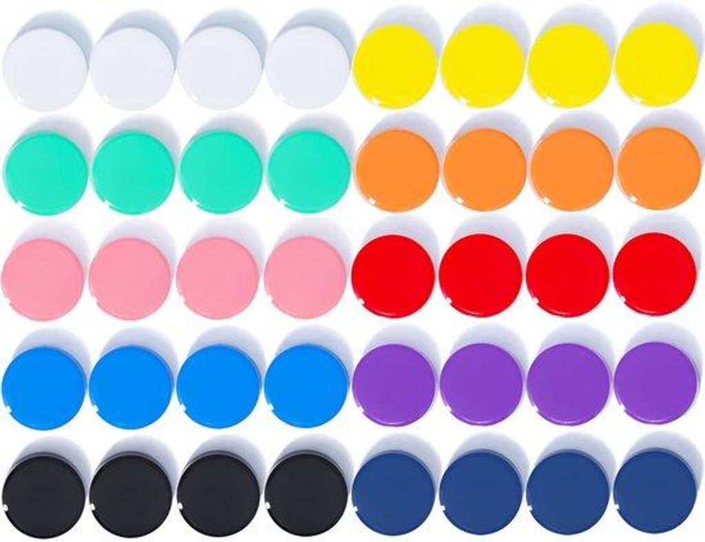Mini magneten für das Whiteboard, 40 Stück, 10 Farben, runde Magneten, kleine Magnetkästen