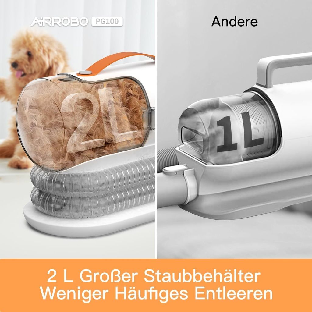 AIRROBO Hundeschermaschine mit Staubsauger, Profi Produktbild 3