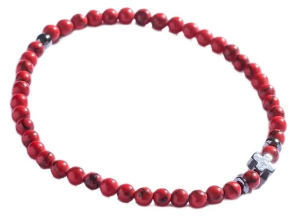 Bracelet homme perles MCGB5098 en pierres naturelles noires et acier