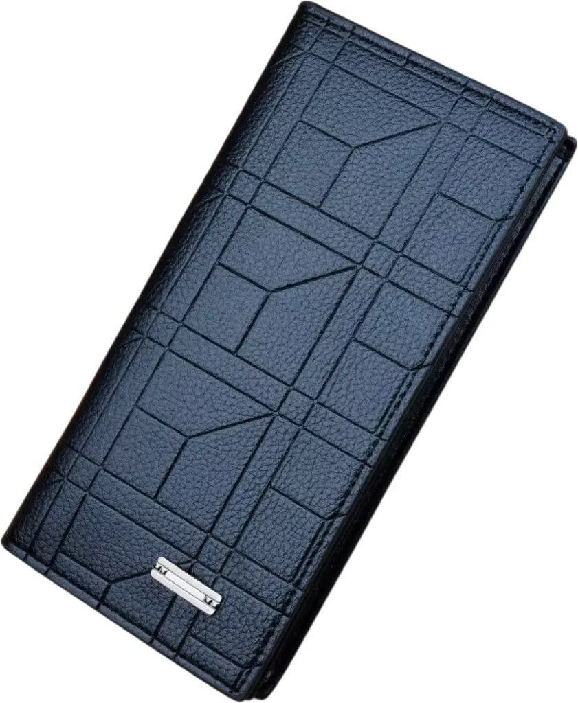 Portafoglio Nero Daiqisi KP36153 - Eleganza Maxi Pattern per Professionisti