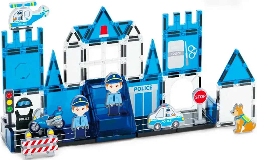 Kit Construction Police 42 Pièces : Fini les Blocs qui Tombent au Jeu