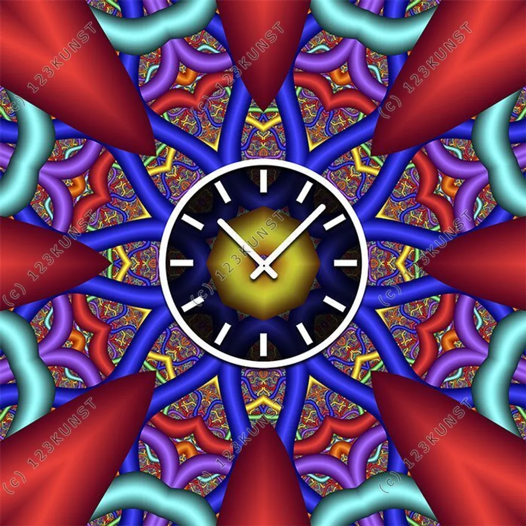 Orologio da Parete Grande 50cm Dixtime 3864 - Alluminio Dibond 3D