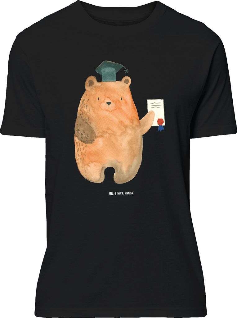 Mr. & Mrs. Panda Größe L T-Shirt Bär Prüfung - Schwarz - Geschenk, Bestanden, Teddy, Shirt, Zeugnis, Abitur, Tshirt, Abschluss, mit Spruch, Abs...