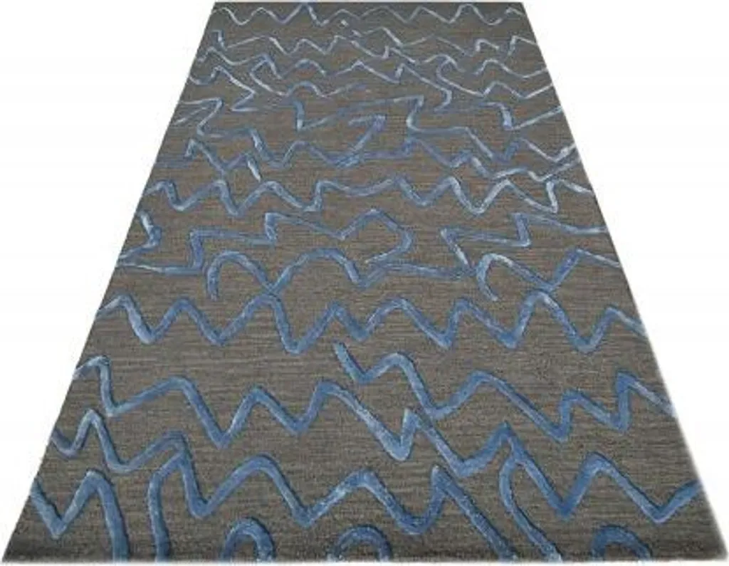 Grand Tapis Bella 122x183 cm Gris/Indigo - Texture Douce et Résistante