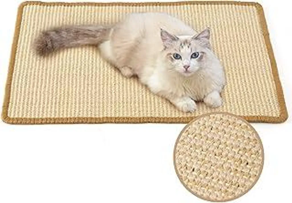 FUKUMARU Tappetino Graffiante Gatti in Sisal 60x40cm - Salva Divano Naturale