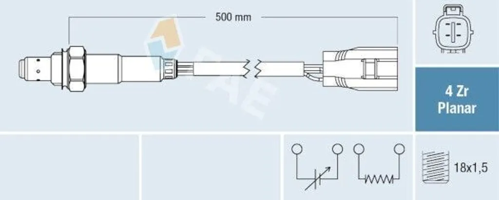 Sonde Lambda FAE 77790 pour Mitsubishi ASX GAW - Capteur Pré-Catalyseur