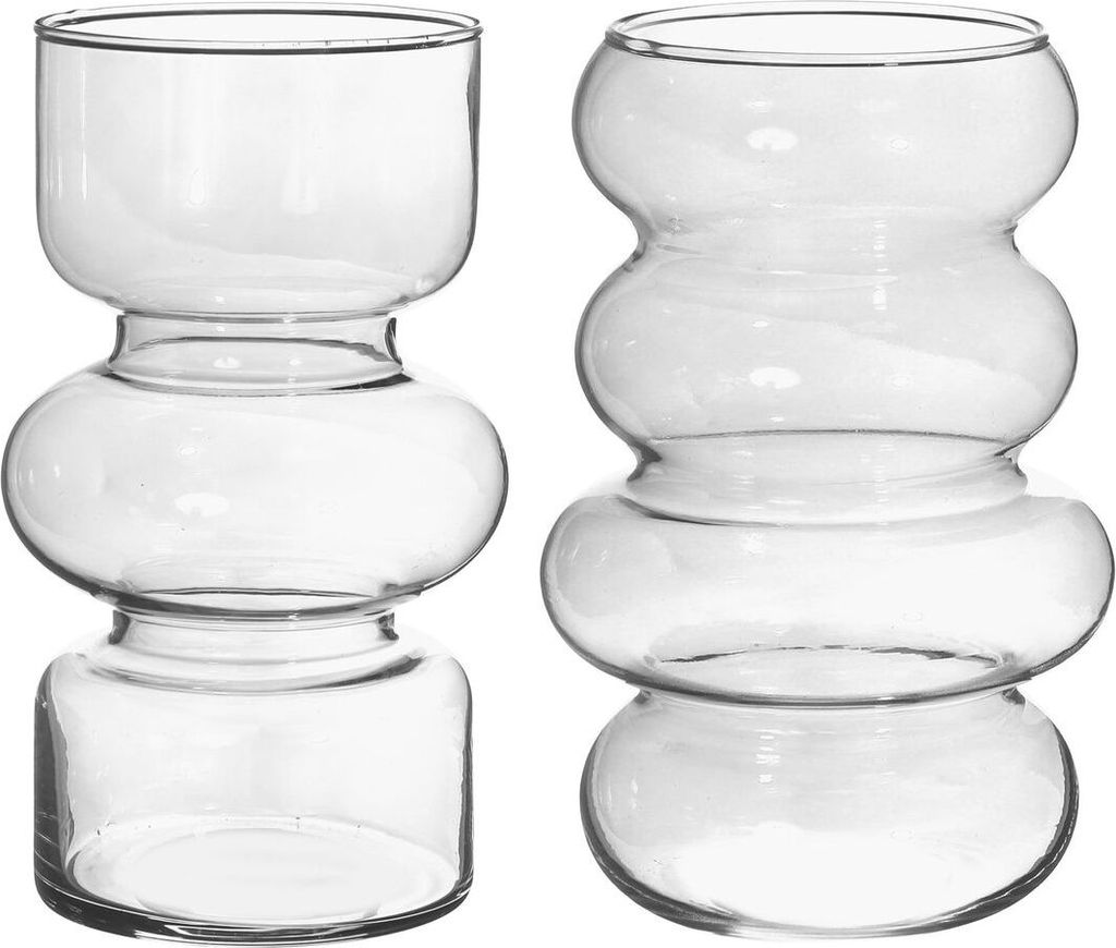 Zwillingsvase 2 Stück, Durchmesser 10 cm, Höhe 18 cm, in vielen Farben wählbar | Blumenvase | Hydrokulturvase | farbige Vase für Blumen | moder...