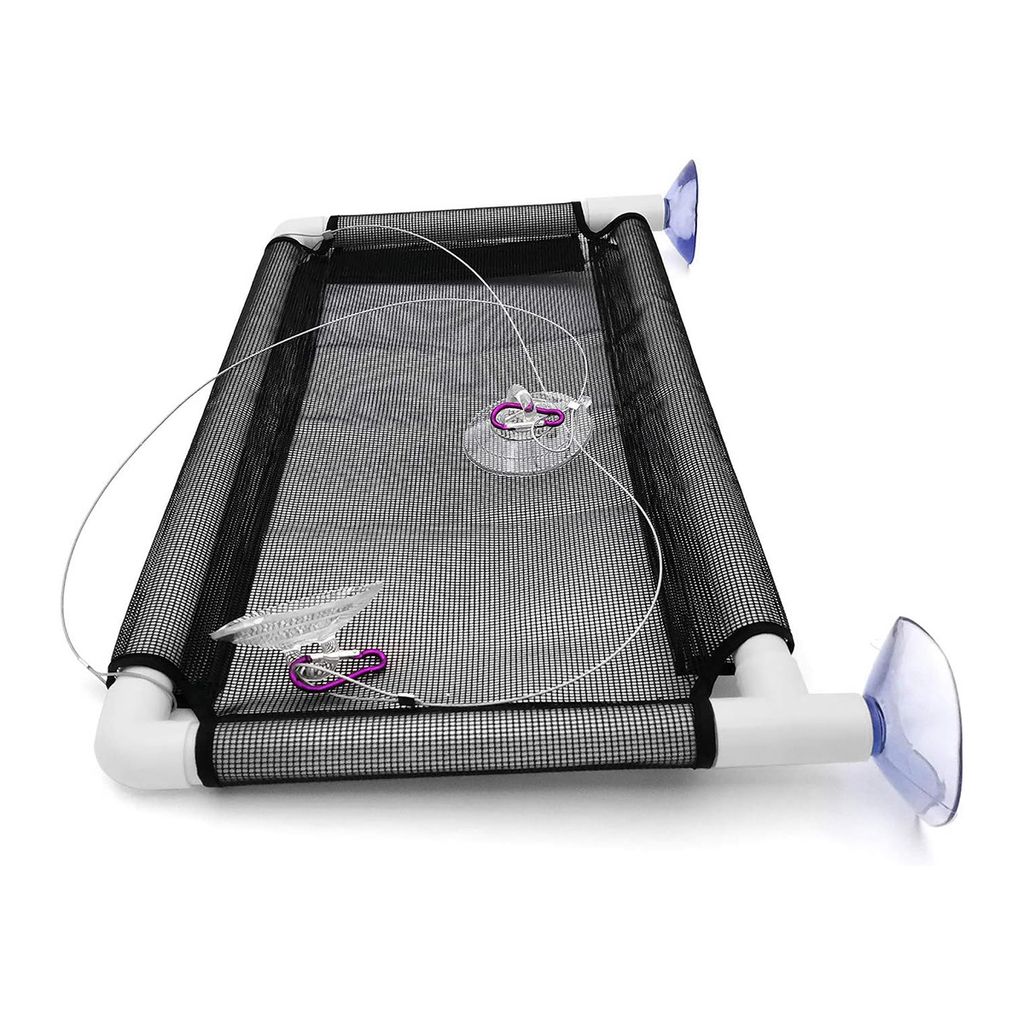 Katzenbetten,window perch katzenbett, katzen hängematte für fenster, stark haftende saugnäpfe, abnehmbares liegekissen,55x35cm Katzen Fensterliege