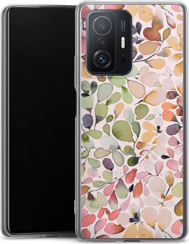 DeinDesign Slim Hülle für Xiaomi 11T 5G Silikon Case Ultra Dünn Handyhülle Muster Pattern Eukalyptus