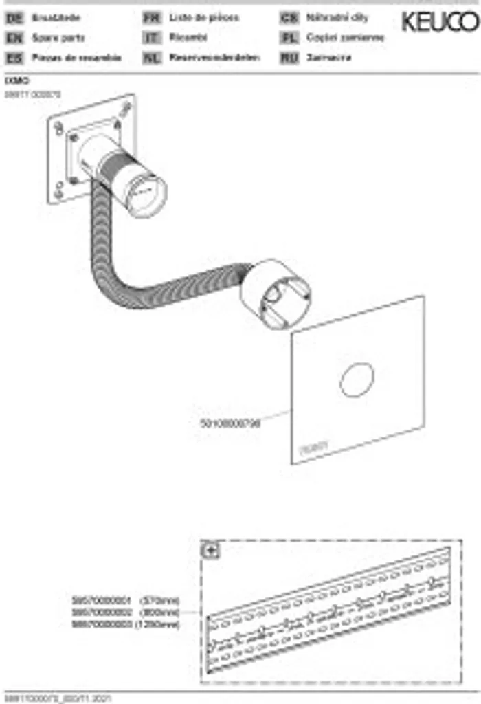 Solution encastrée KEUCO 59917000070 : Kit de montage brut anti-fuite